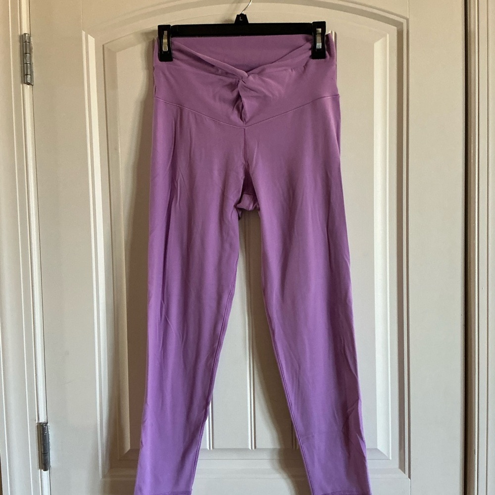 Aerie Lavender Cross waist Leggings